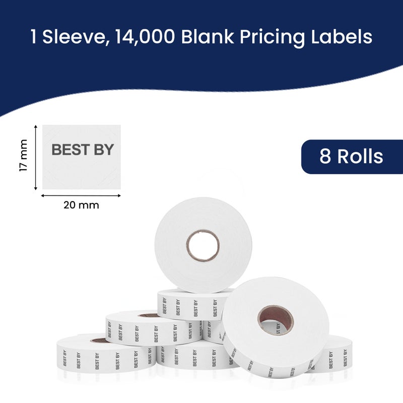 Perco Best by Labels for Monarch 1136 Price Gun - 8 Rolls, 14,000 Marking Labels - Image 3